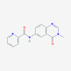 molecular formula C15H12N4O2 B14936770 N-(3-methyl-4-oxo-3,4-dihydroquinazolin-6-yl)pyridine-2-carboxamide 