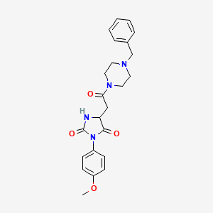 5-[2-(4-Benzylpiperazin-1-yl)-2-oxoethyl]-3-(4-methoxyphenyl)imidazolidine-2,4-dione