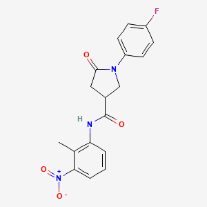 molecular formula C18H16FN3O4 B14936780 1-(4-fluorophenyl)-N-(2-methyl-3-nitrophenyl)-5-oxopyrrolidine-3-carboxamide 