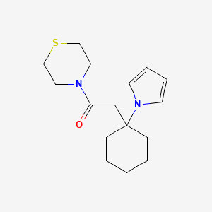 molecular formula C16H24N2OS B14936789 2-[1-(1H-pyrrol-1-yl)cyclohexyl]-1-(thiomorpholin-4-yl)ethanone 