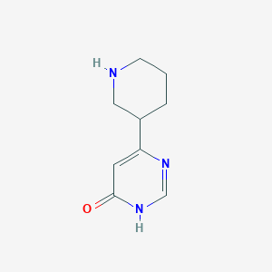 molecular formula C9H13N3O B1493679 6-(piperidin-3-yl)pyrimidin-4(3H)-one CAS No. 1368400-42-3