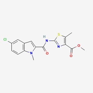 molecular formula C16H14ClN3O3S B14936799 methyl 2-{[(5-chloro-1-methyl-1H-indol-2-yl)carbonyl]amino}-5-methyl-1,3-thiazole-4-carboxylate 