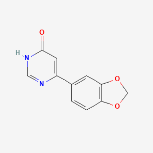 molecular formula C11H8N2O3 B1493680 6-(Benzo[d][1,3]dioxol-5-yl)pyrimidin-4-ol CAS No. 2098013-30-8