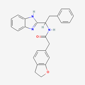 molecular formula C25H23N3O2 B14936819 N-[1-(1H-benzimidazol-2-yl)-2-phenylethyl]-2-(2,3-dihydro-1-benzofuran-6-yl)acetamide 