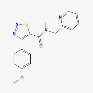 4-(4-methoxyphenyl)-N-(pyridin-2-ylmethyl)-1,2,3-thiadiazole-5-carboxamide