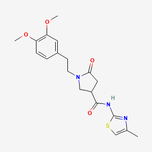 1-[2-(3,4-dimethoxyphenyl)ethyl]-N-[(2E)-4-methyl-1,3-thiazol-2(3H)-ylidene]-5-oxopyrrolidine-3-carboxamide