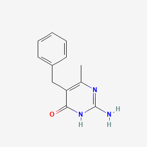 molecular formula C12H13N3O B1493684 2-amino-5-benzyl-6-methyl-1H-pyrimidin-4-one CAS No. 23942-11-2