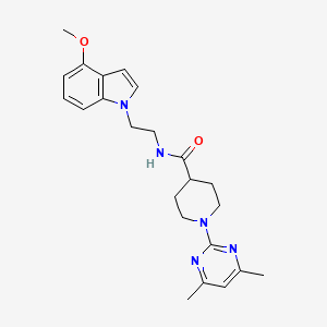 molecular formula C23H29N5O2 B14936846 1-(4,6-dimethylpyrimidin-2-yl)-N-[2-(4-methoxy-1H-indol-1-yl)ethyl]piperidine-4-carboxamide 