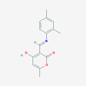 molecular formula C15H15NO3 B1493685 3-[(2,4-dimethylanilino)methylene]-6-methyl-2H-pyran-2,4(3H)-dione CAS No. 477859-27-1