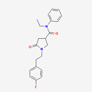 N-ethyl-1-[2-(4-fluorophenyl)ethyl]-5-oxo-N-phenylpyrrolidine-3-carboxamide