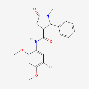 N-(5-chloro-2,4-dimethoxyphenyl)-1-methyl-5-oxo-2-phenylpyrrolidine-3-carboxamide