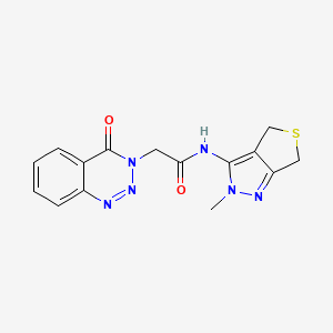 N-(2-methyl-2,6-dihydro-4H-thieno[3,4-c]pyrazol-3-yl)-2-(4-oxo-1,2,3-benzotriazin-3(4H)-yl)acetamide