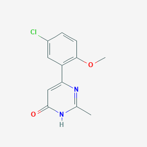 molecular formula C12H11ClN2O2 B1493688 6-(5-氯-2-甲氧基苯基)-2-甲基嘧啶-4-醇 CAS No. 774607-91-9