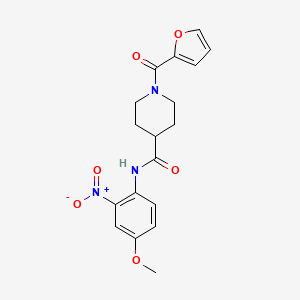 1-(furan-2-ylcarbonyl)-N-(4-methoxy-2-nitrophenyl)piperidine-4-carboxamide