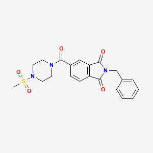 molecular formula C21H21N3O5S B14936889 2-benzyl-5-{[4-(methylsulfonyl)piperazin-1-yl]carbonyl}-1H-isoindole-1,3(2H)-dione 