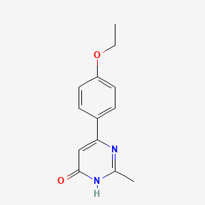 molecular formula C13H14N2O2 B1493690 6-(4-Ethoxyphenyl)-2-methylpyrimidin-4-ol CAS No. 183536-81-4