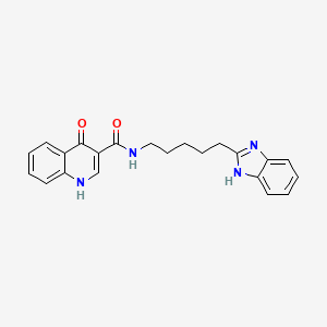 N-[5-(1H-benzimidazol-2-yl)pentyl]-4-hydroxyquinoline-3-carboxamide