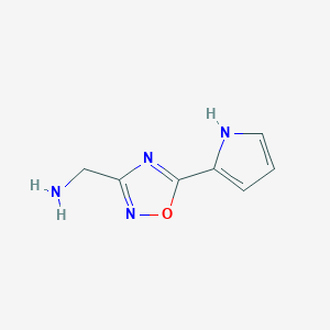 molecular formula C7H8N4O B1493691 (5-(1H-pyrrol-2-yl)-1,2,4-oxadiazol-3-yl)methanamine CAS No. 1928759-82-3