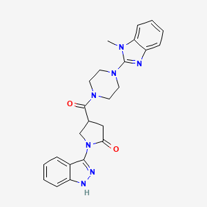 1-(1H-indazol-3-yl)-4-{[4-(1-methyl-1H-benzimidazol-2-yl)piperazin-1-yl]carbonyl}pyrrolidin-2-one