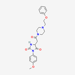 3-(4-Methoxyphenyl)-5-{2-oxo-2-[4-(2-phenoxyethyl)piperazin-1-yl]ethyl}imidazolidine-2,4-dione