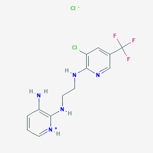 molecular formula C13H14Cl2F3N5 B1493695 2-[(2-{[3-Chloro-5-(trifluoromethyl)-2-pyridinyl]amino}ethyl)amino]-3-pyridinaminium chloride CAS No. 317822-48-3