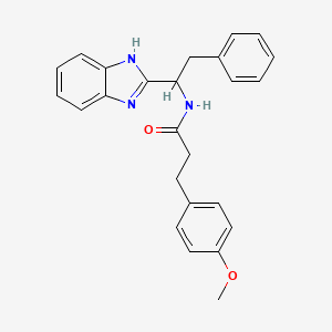 molecular formula C25H25N3O2 B14936957 N-[1-(1H-benzimidazol-2-yl)-2-phenylethyl]-3-(4-methoxyphenyl)propanamide 