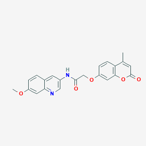 molecular formula C22H18N2O5 B14936970 N-(7-methoxyquinolin-3-yl)-2-[(4-methyl-2-oxo-2H-chromen-7-yl)oxy]acetamide 