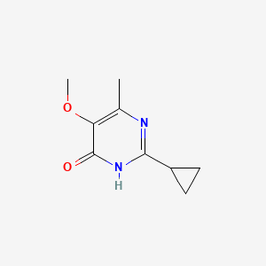 molecular formula C9H12N2O2 B1493699 2-Cyclopropyl-5-methoxy-4-methyl-1H-pyrimidin-6-one CAS No. 1803597-85-4