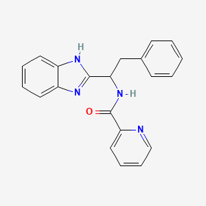 molecular formula C21H18N4O B14936994 N-[1-(1H-benzimidazol-2-yl)-2-phenylethyl]pyridine-2-carboxamide 