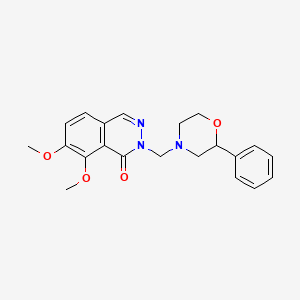 molecular formula C21H23N3O4 B14936996 7,8-dimethoxy-2-[(2-phenylmorpholin-4-yl)methyl]phthalazin-1(2H)-one 