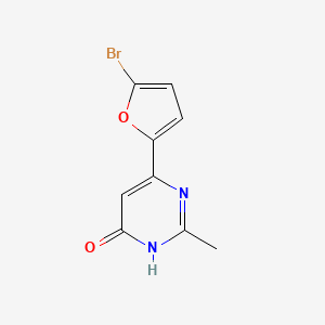molecular formula C9H7BrN2O2 B1493701 6-(5-溴呋喃-2-基)-2-甲基嘧啶-4-醇 CAS No. 2092706-95-9