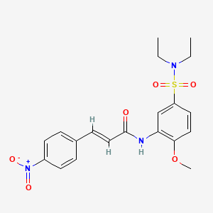 (E)-N-{5-[(Diethylamino)sulfonyl]-2-methoxyphenyl}-3-(4-nitrophenyl)-2-propenamide