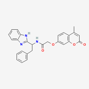 molecular formula C27H23N3O4 B14937051 N-[1-(1H-benzimidazol-2-yl)-2-phenylethyl]-2-[(4-methyl-2-oxo-2H-chromen-7-yl)oxy]acetamide 