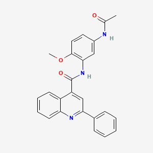 N-[5-(acetylamino)-2-methoxyphenyl]-2-phenylquinoline-4-carboxamide