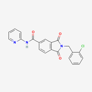 molecular formula C21H14ClN3O3 B14937063 2-(2-chlorobenzyl)-1,3-dioxo-N-(pyridin-2-yl)-2,3-dihydro-1H-isoindole-5-carboxamide 