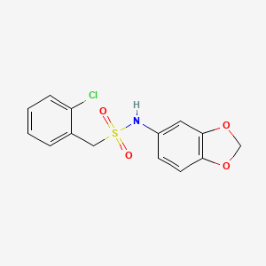 N-(1,3-benzodioxol-5-yl)-1-(2-chlorophenyl)methanesulfonamide