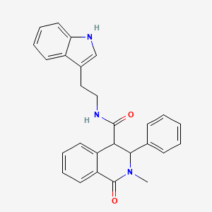 molecular formula C27H25N3O2 B14937086 N-[2-(1H-indol-3-yl)ethyl]-2-methyl-1-oxo-3-phenyl-1,2,3,4-tetrahydroisoquinoline-4-carboxamide 