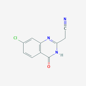 molecular formula C10H6ClN3O B1493709 (7-Chloro-4-oxo-3,4-dihydroquinazolin-2-yl)acetonitrile CAS No. 491876-95-0