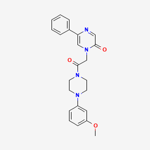 molecular formula C23H24N4O3 B14937090 1-{2-[4-(3-methoxyphenyl)piperazin-1-yl]-2-oxoethyl}-5-phenylpyrazin-2(1H)-one 