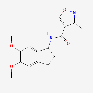 N-(5,6-dimethoxy-2,3-dihydro-1H-inden-1-yl)-3,5-dimethyl-1,2-oxazole-4-carboxamide