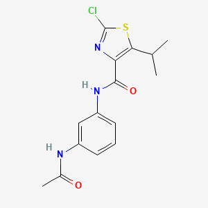 N-[3-(acetylamino)phenyl]-2-chloro-5-(propan-2-yl)-1,3-thiazole-4-carboxamide