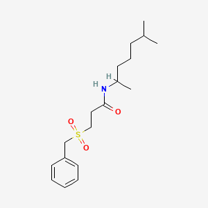 3-(benzylsulfonyl)-N-(6-methylheptan-2-yl)propanamide