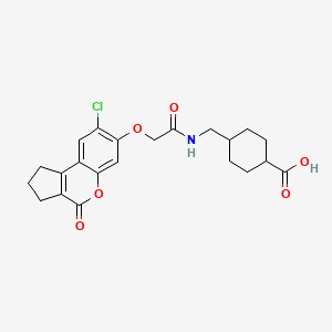 trans-4-[({[(8-Chloro-4-oxo-1,2,3,4-tetrahydrocyclopenta[c]chromen-7-yl)oxy]acetyl}amino)methyl]cyclohexanecarboxylic acid