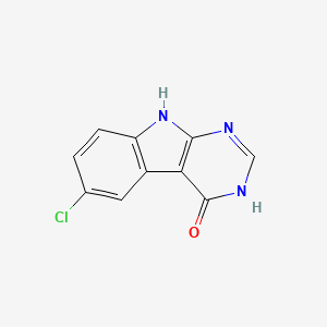 molecular formula C10H6ClN3O B1493716 6-Chloro-3H-pyrimido[4,5-B]indol-4(9H)-one CAS No. 1403589-25-2