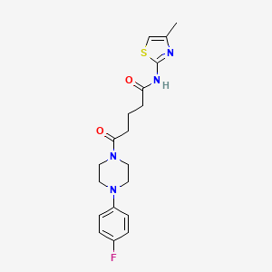 5-[4-(4-fluorophenyl)piperazin-1-yl]-N-[(2E)-4-methyl-1,3-thiazol-2(3H)-ylidene]-5-oxopentanamide