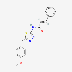 (2E)-N-[5-(4-methoxybenzyl)-1,3,4-thiadiazol-2-yl]-3-phenylprop-2-enamide