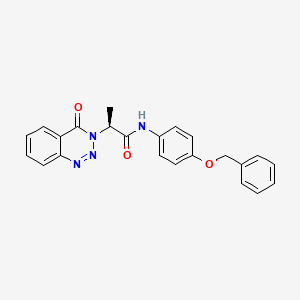 (2S)-N-[4-(benzyloxy)phenyl]-2-(4-oxo-1,2,3-benzotriazin-3(4H)-yl)propanamide