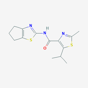 N-(5,6-dihydro-4H-cyclopenta[d][1,3]thiazol-2-yl)-2-methyl-5-(propan-2-yl)-1,3-thiazole-4-carboxamide