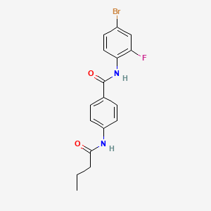 molecular formula C17H16BrFN2O2 B14937189 N-(4-bromo-2-fluorophenyl)-4-(butanoylamino)benzamide 