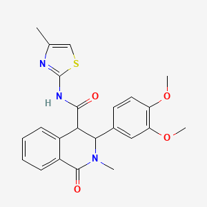 3-(3,4-dimethoxyphenyl)-2-methyl-N-[(2Z)-4-methyl-1,3-thiazol-2(3H)-ylidene]-1-oxo-1,2,3,4-tetrahydroisoquinoline-4-carboxamide